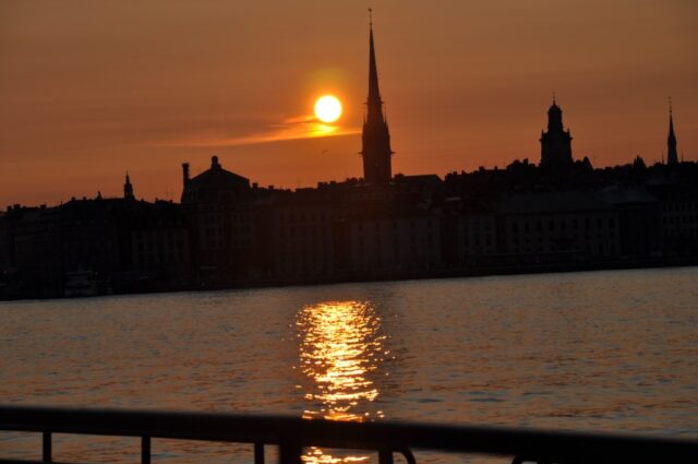Sonnenuntergang über Stockholm