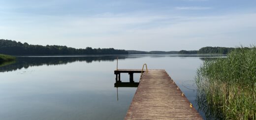 Badesee mit Steg in Polen