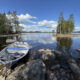 Boot am See in Schweden
